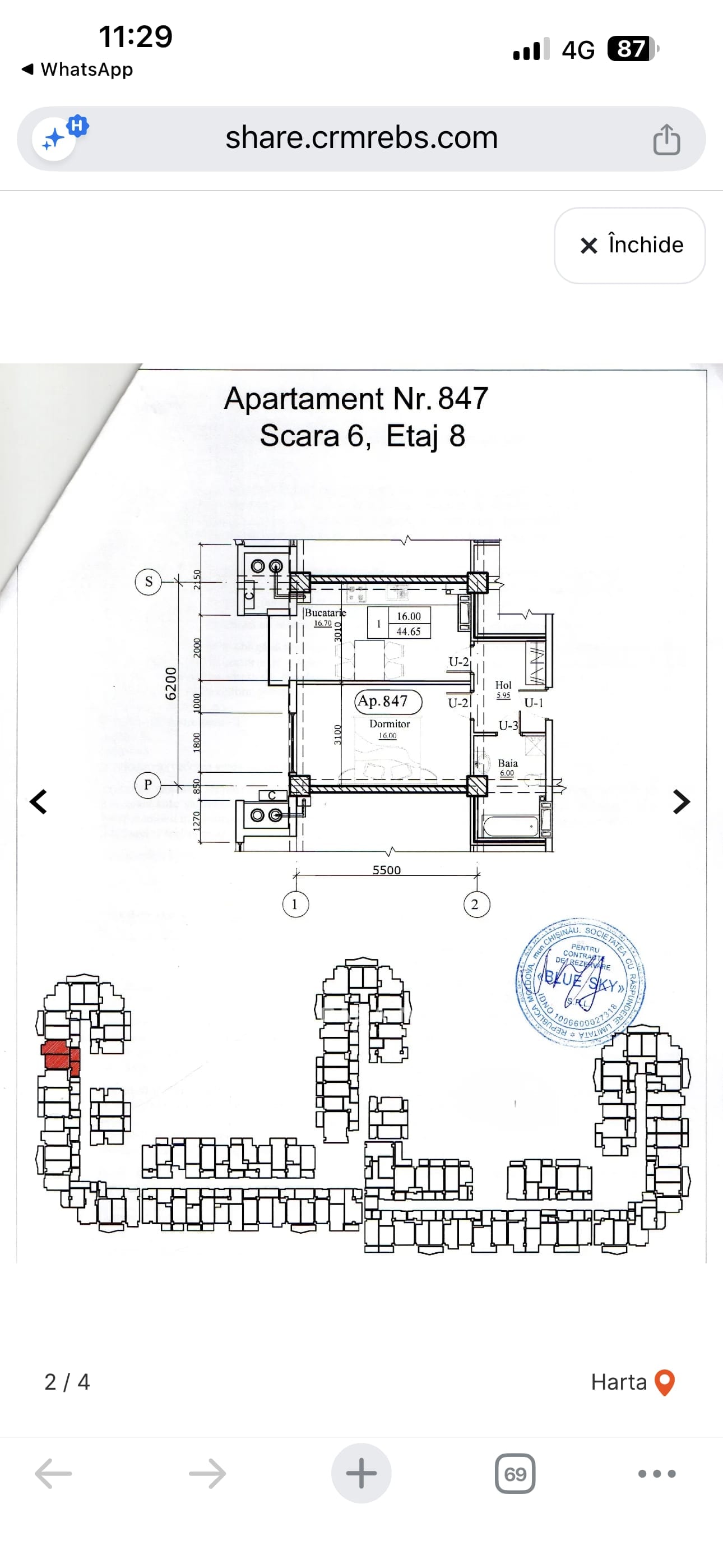 Apartament cu 1 cameră, 45 m², Botanica, Chișinău 3