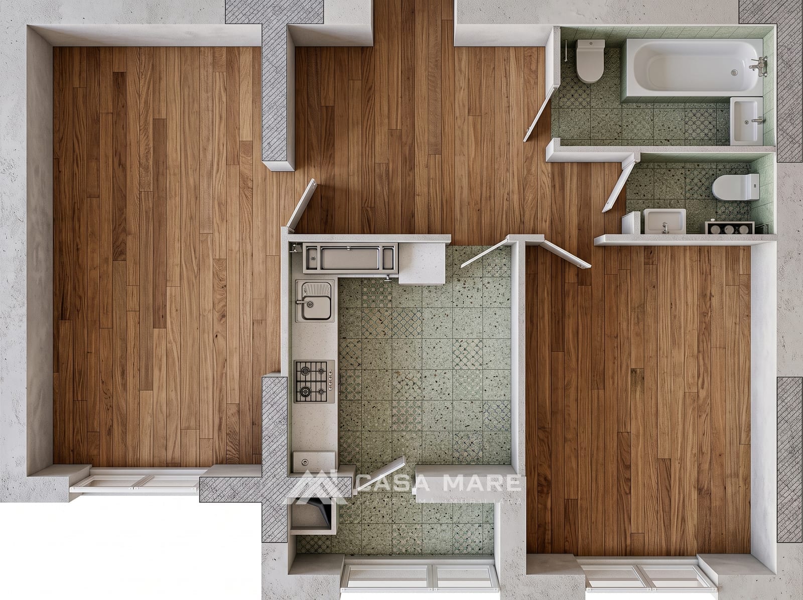 Apartament cu 2 camere, 67 m², Ghidighici 5