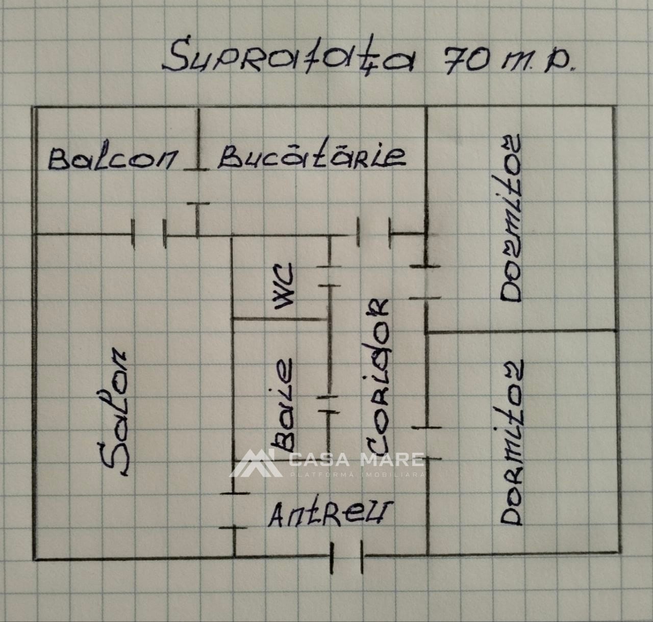 3-комнатная квартира, 70 м², Кишинёв 3