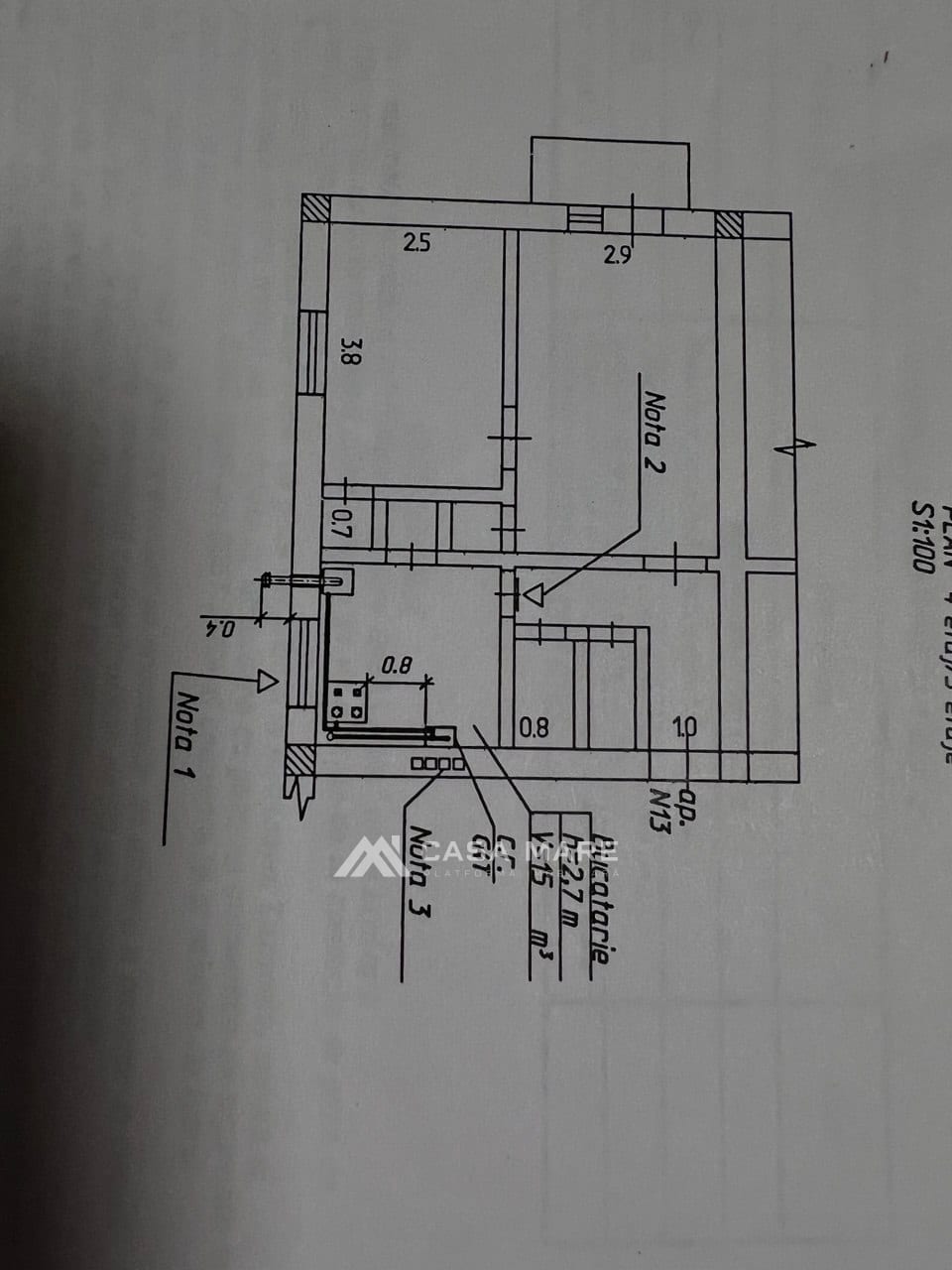 2-комнатная квартира, 38 м², Орхей 9