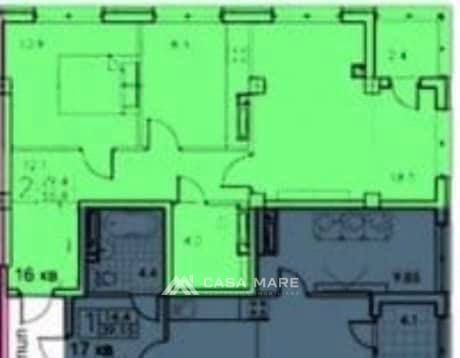 2-комнатная квартира, 56 м², Кишинёв 2