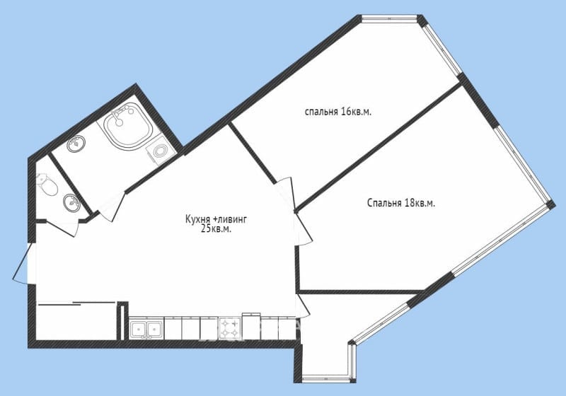 Apartament cu 2 camere, 67 m², Chișinău 5