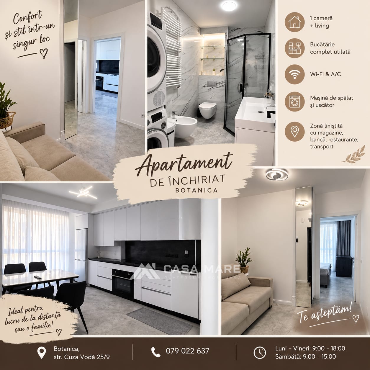 Apartament cu 1 cameră, 40 m², Chișinău 1