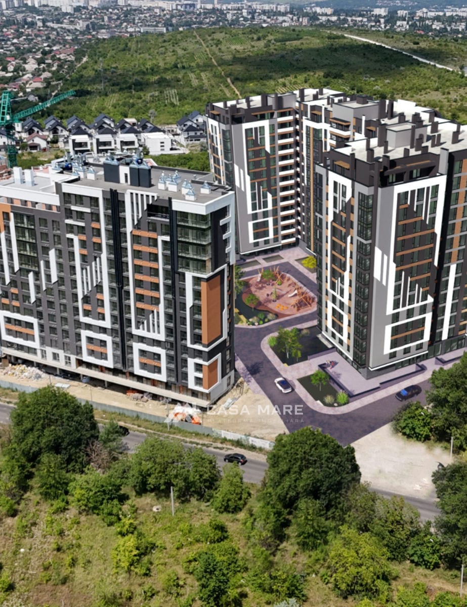 2-комнатная квартира, 68 м², Телецентр, Кишинёв 2