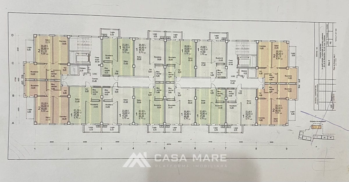2-комнатная квартира, 60 м², Старая Почта, Кишинёв 5