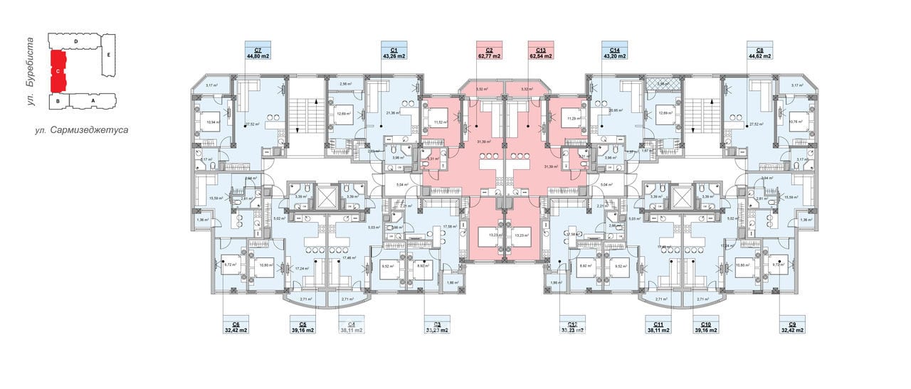 1-комнатная квартира, 44 м², Ботаника, Кишинёв 5