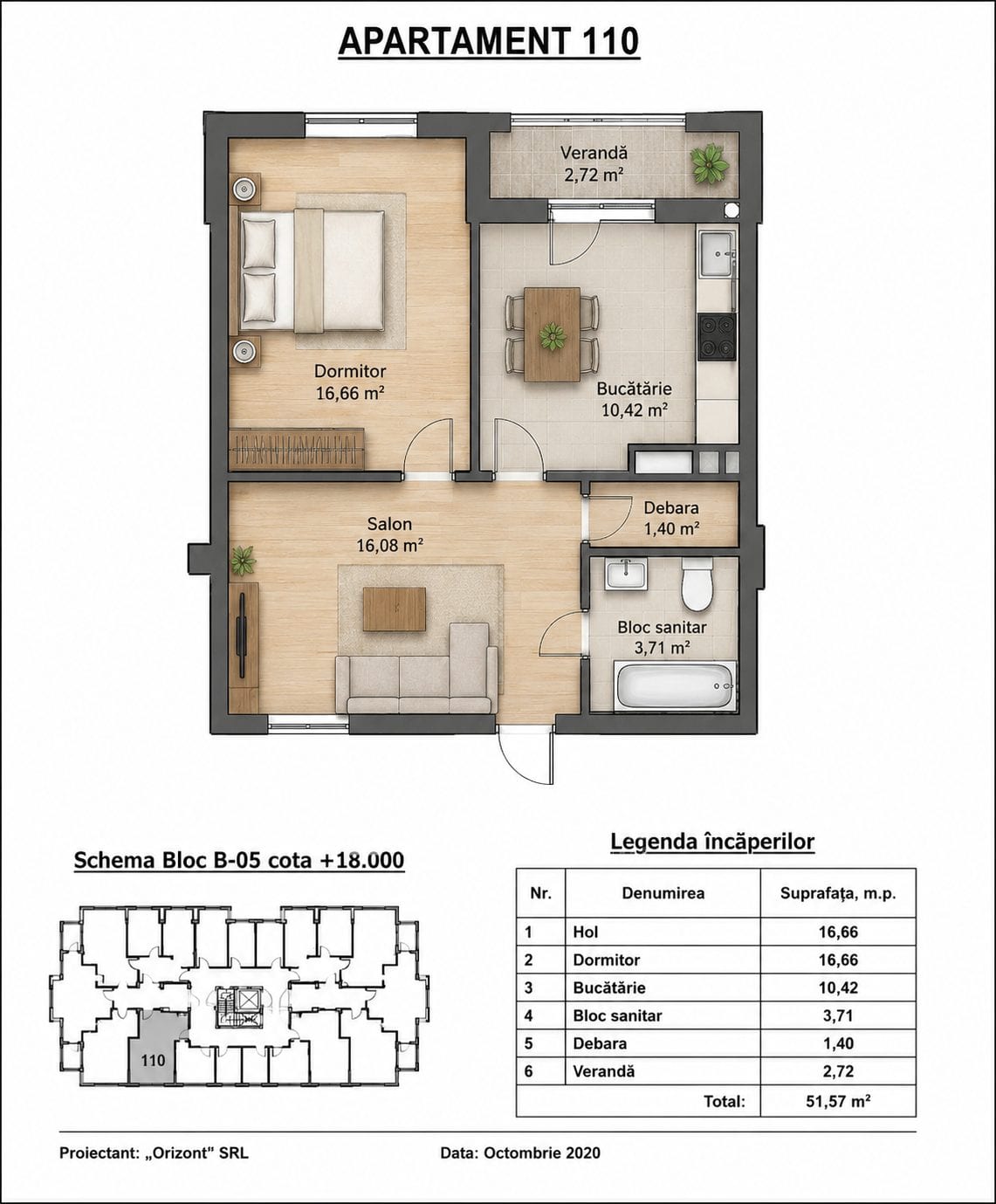 Apartament cu 1 cameră, 49 m², Poșta Veche, Chișinău 2