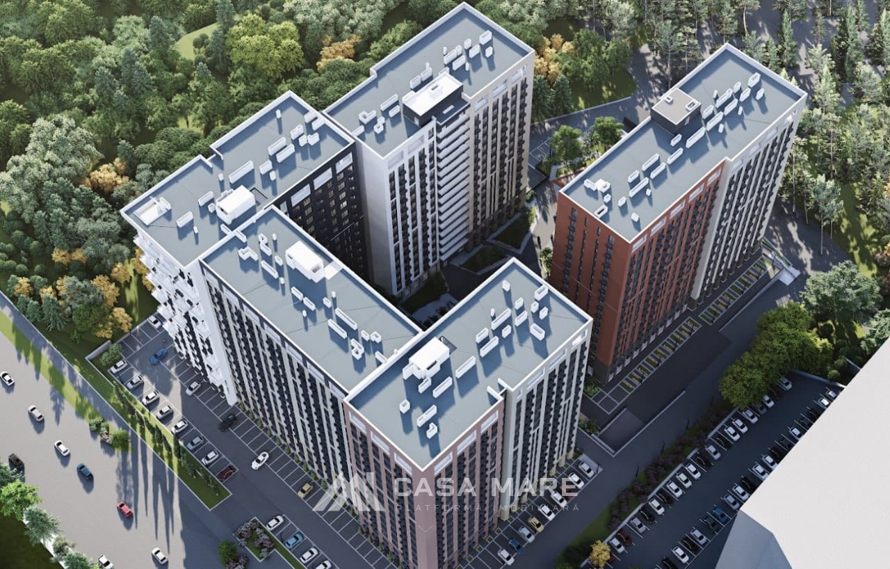 1-комнатная квартира, 48 м², Рышкановка, Кишинёв 3
