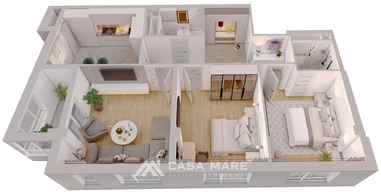 Apartament cu 3 camere, 89 m², Poșta Veche, Chișinău 2