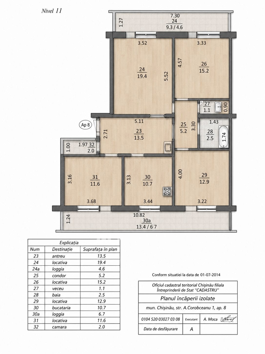 Apartament cu 3 camere, 118 m², Centru, Chișinău 3