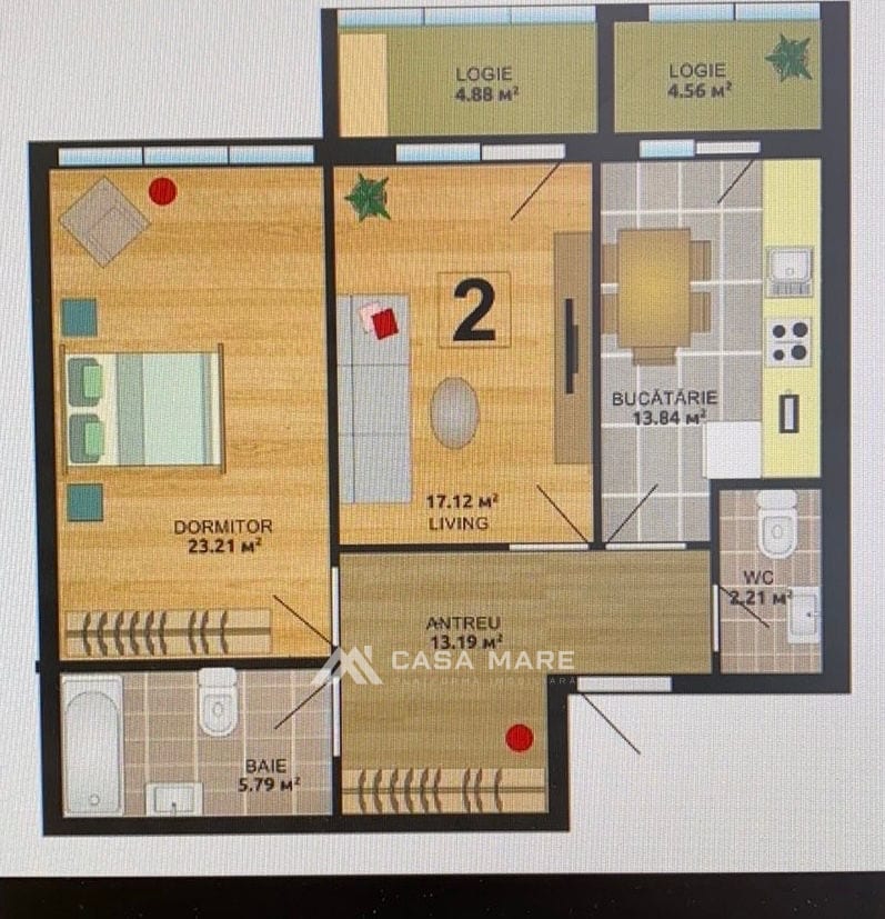 Apartament cu 2 camere, 87 m², Râșcani, Chișinău 1