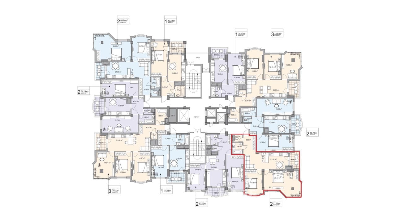 Apartament cu 2 camere, 77 m², Centru, Chișinău 9