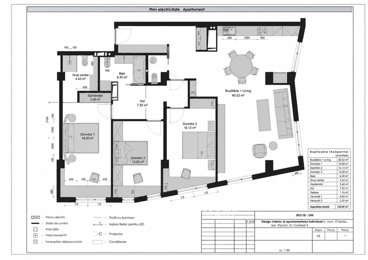 Apartament cu 4 camere, 115 m², Râșcani, Chișinău 2