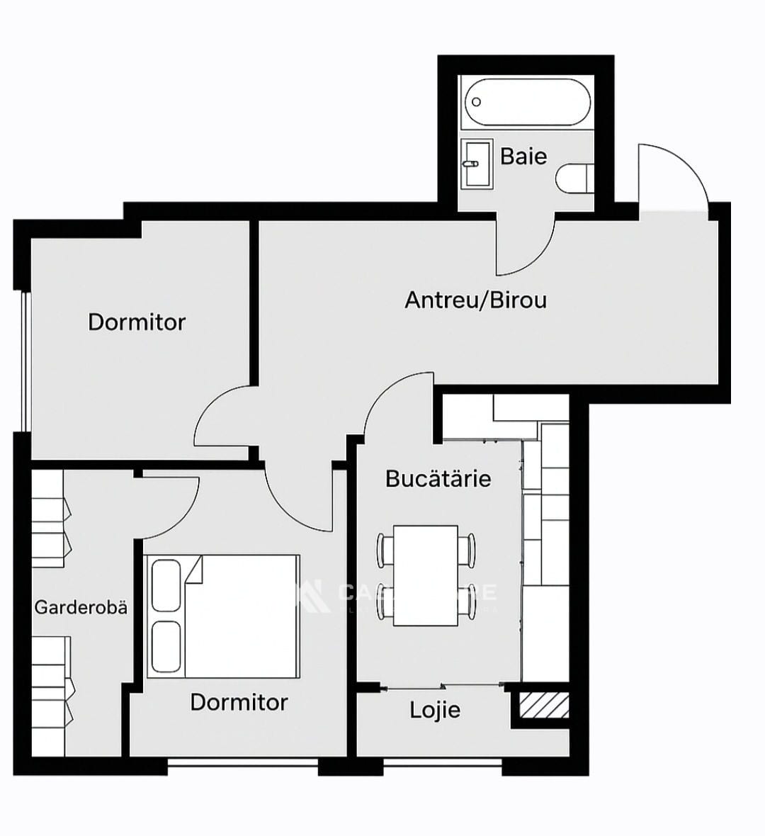 2-комнатная квартира, 50 м², Центр, Кишинёв 10
