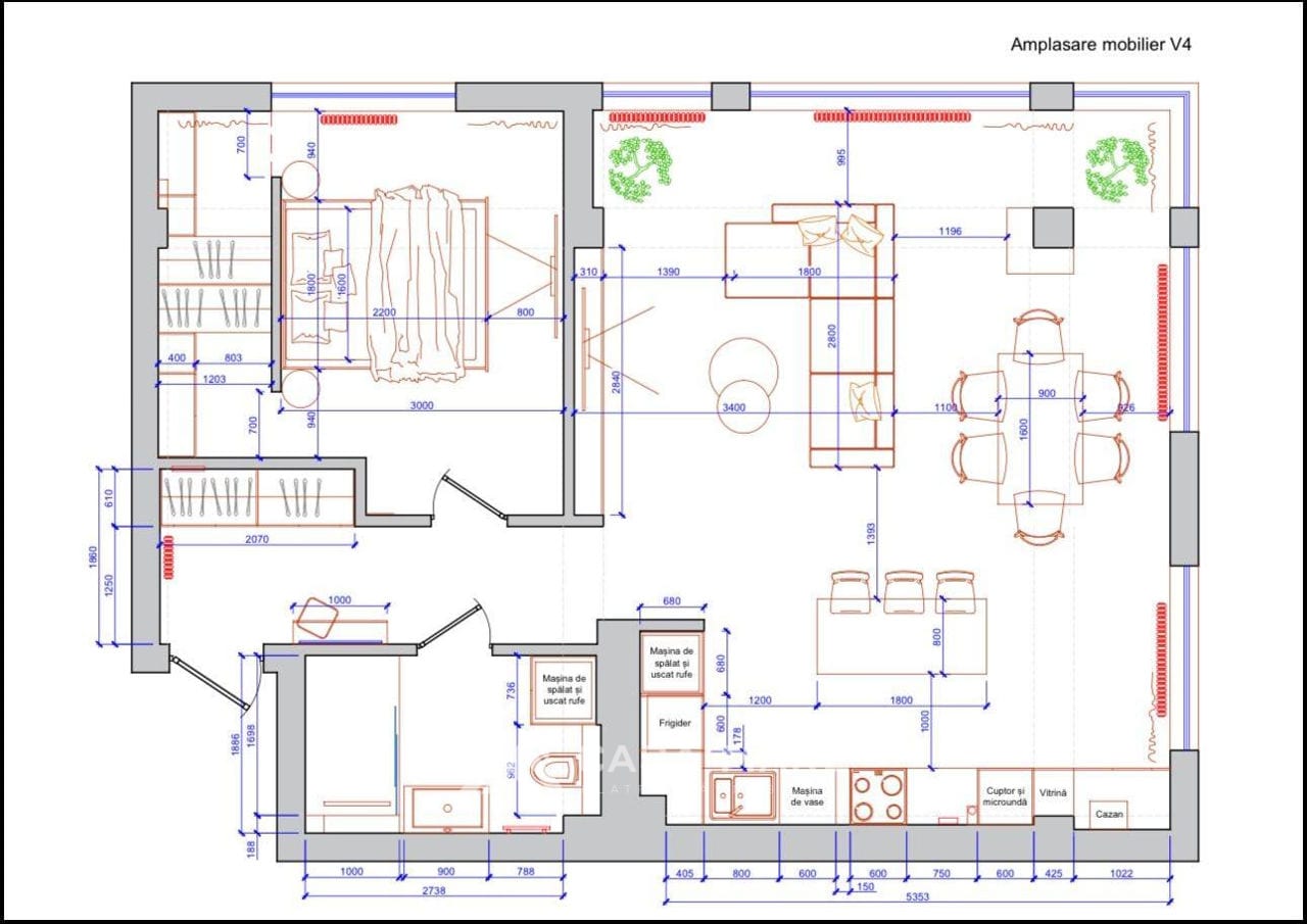 2-комнатная квартира, 75 м², Старая Почта, Кишинёв 7