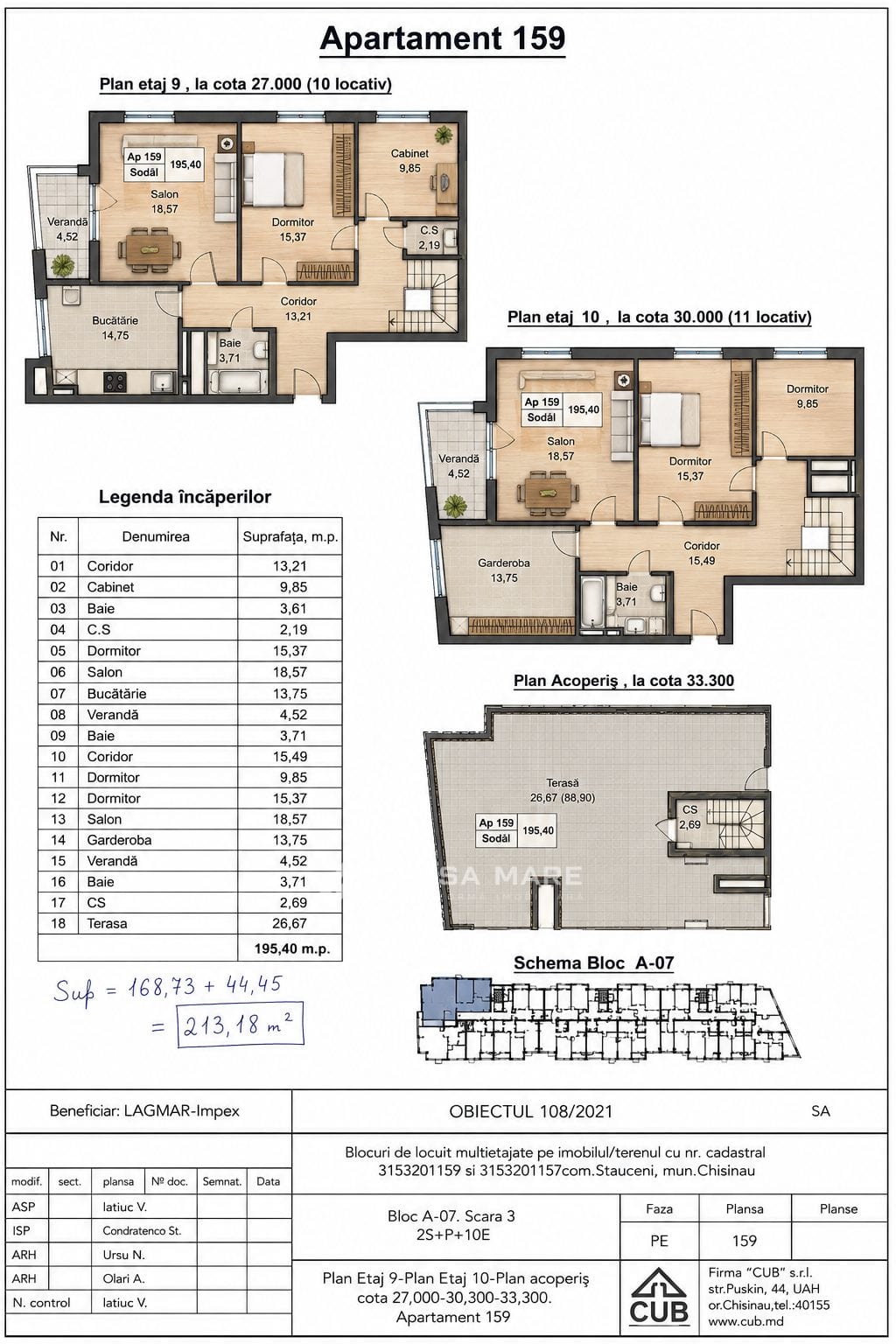 Apartament cu 5 camere, 167 m², Stăuceni 4