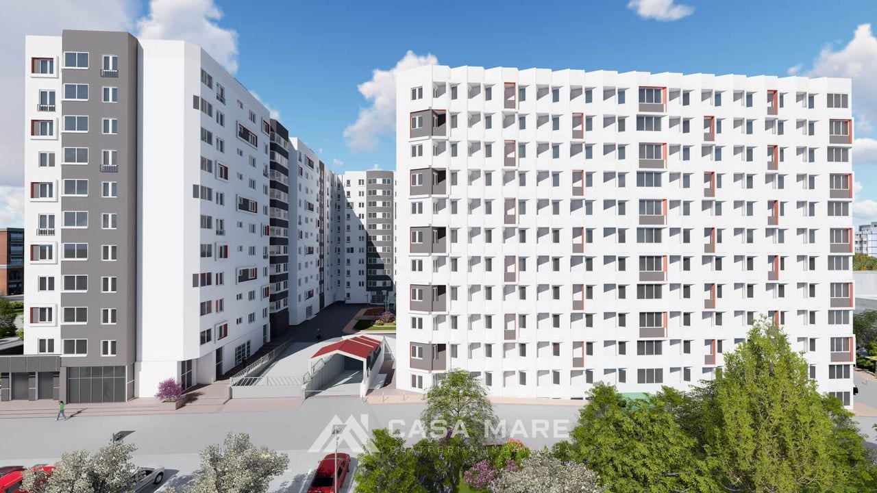 1-комнатная квартира, 44 м², Ботаника, Кишинёв 3