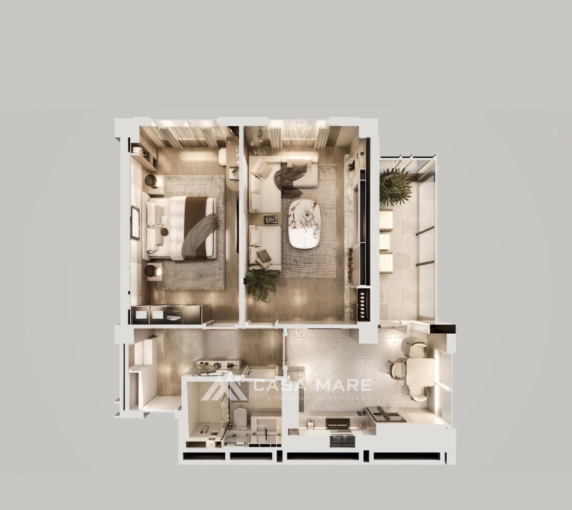 Apartament cu 2 camere, 60 m², Poșta Veche, Chișinău 4