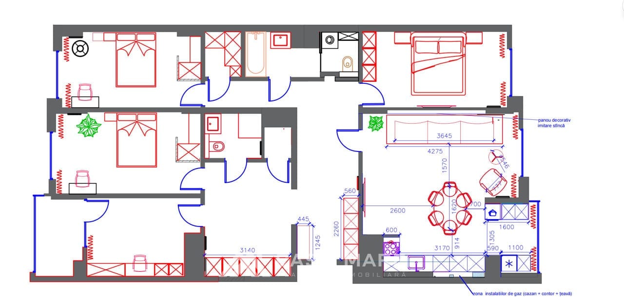 Apartament cu 5 camere, 140 m², Buiucani, Chișinău 12