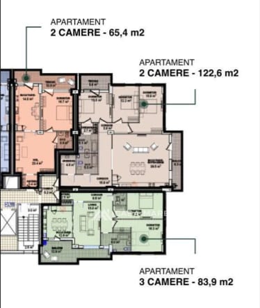 2-комнатная квартира, 83 м², Ботаника, Кишинёв 2