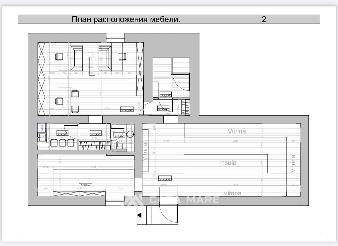 Коммерческое помещение, 113 м², Рышкановка, Кишинёв 3