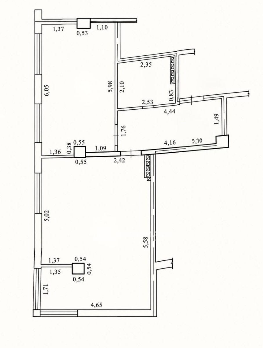 Apartament cu 2 camere, 61 m², Sculeni, Chișinău 2