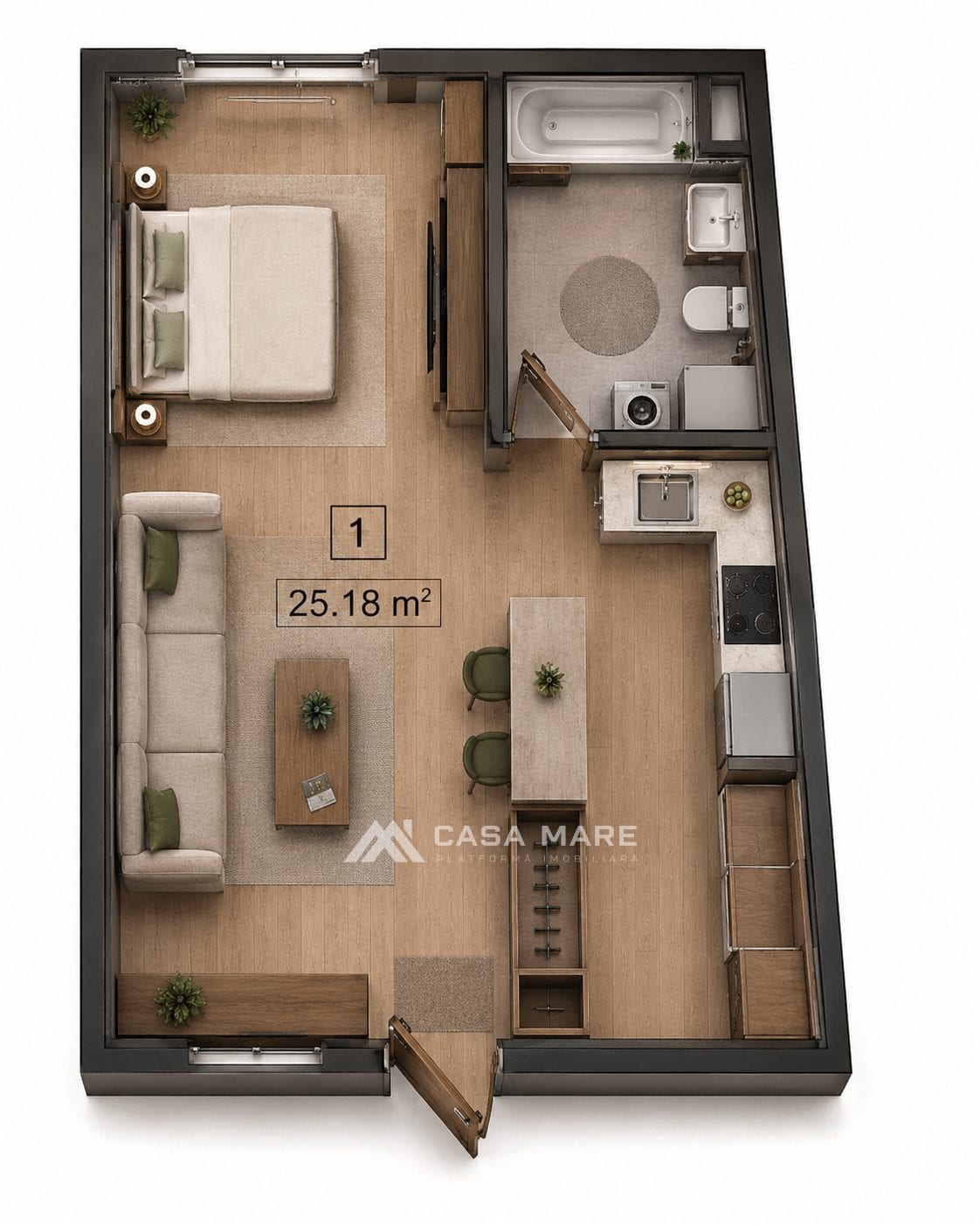 2-комнатная квартира, 46 м², Рышкановка, Кишинёв 2