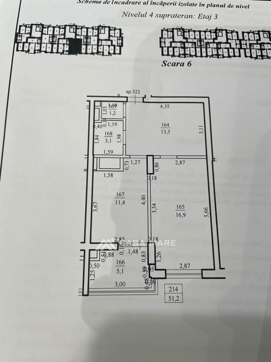 Apartament cu 1 cameră, 52 m², Buiucani, Chișinău 2
