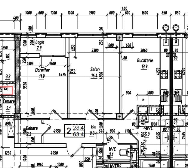 Apartament cu 2 camere, 64 m², Cricova 5