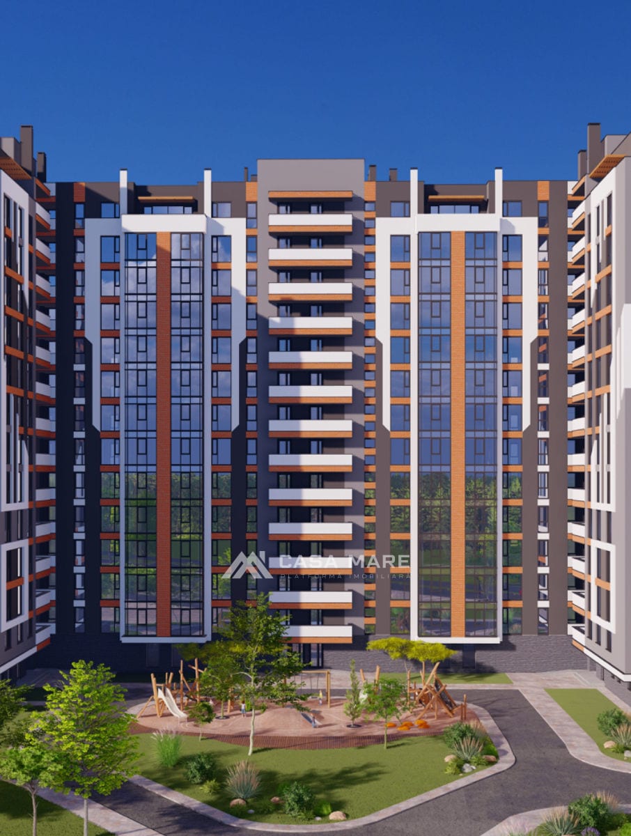 2-комнатная квартира, 68 м², Телецентр, Кишинёв 1