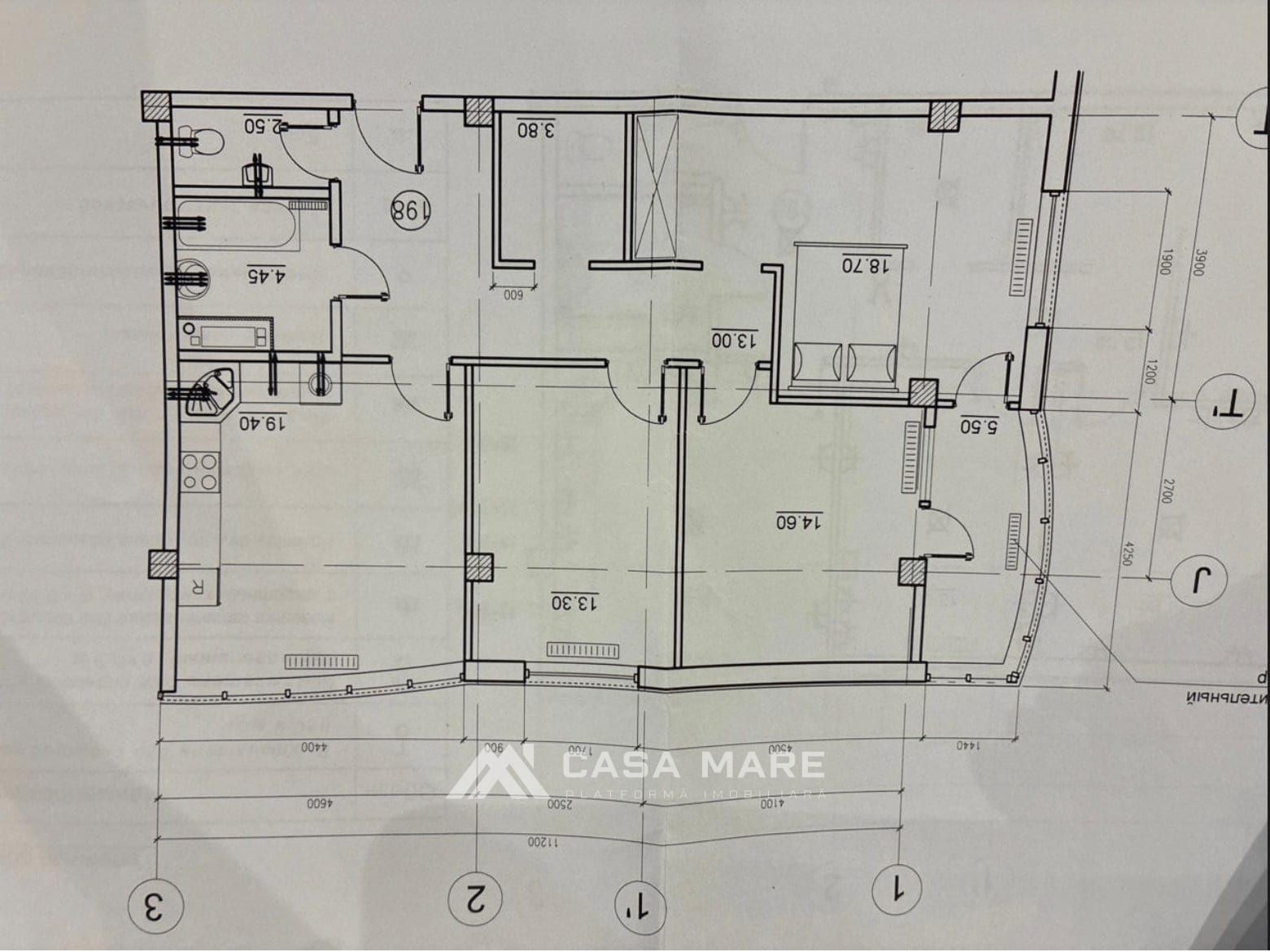 Apartament cu 3 camere, 95 m², Ciocana, Chișinău 2