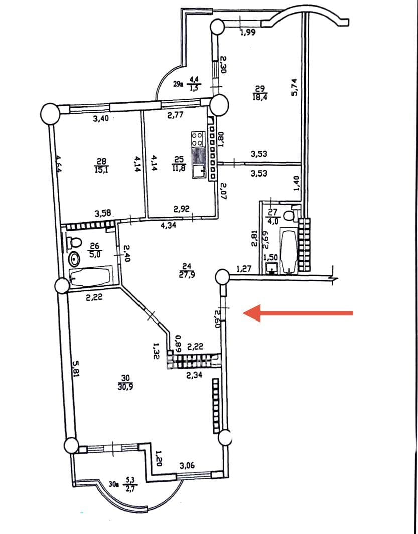 3-комнатная квартира, 117 м², Центр, Кишинёв 8