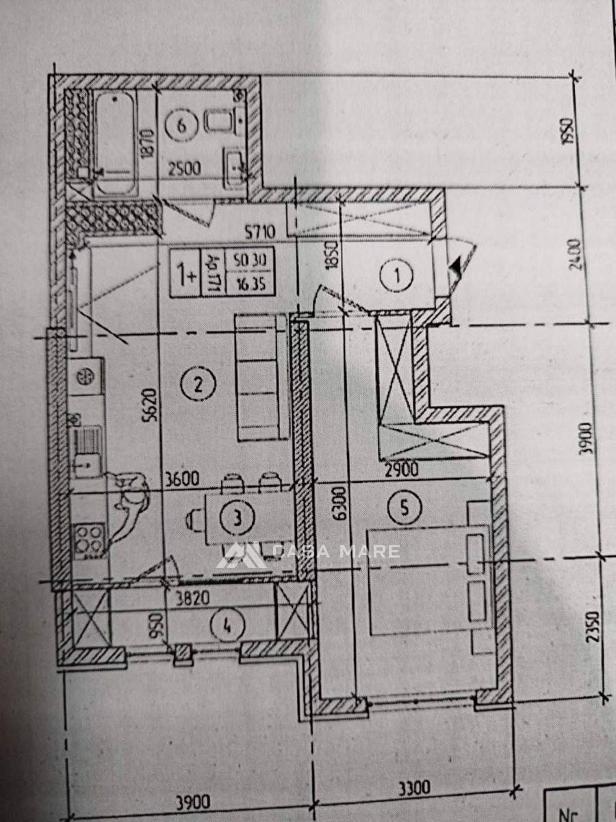 Apartament cu 1 cameră, 50 m², Botanica, Chișinău 2