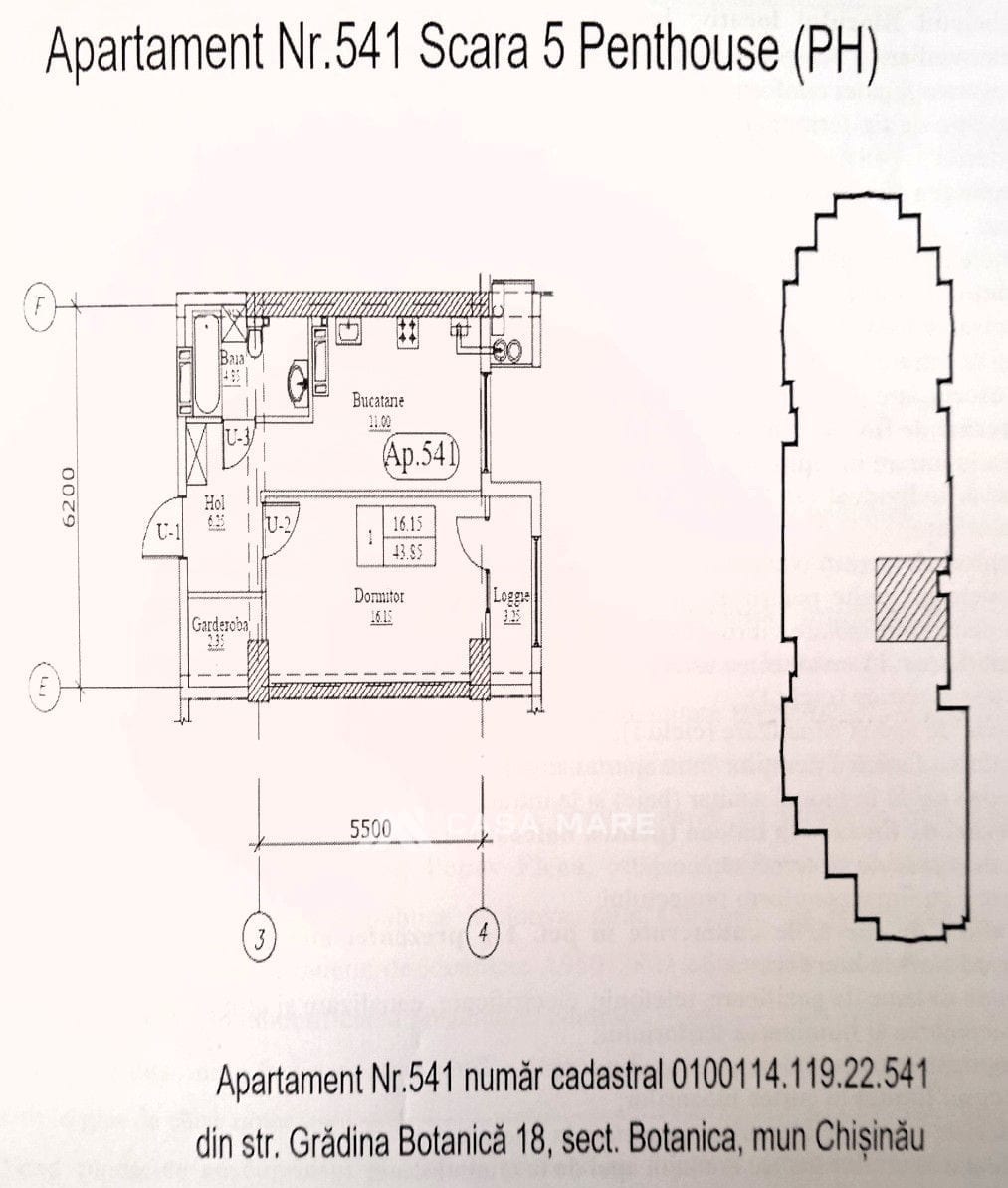 Apartament cu 1 cameră, 45 m², Botanica, Chișinău 2