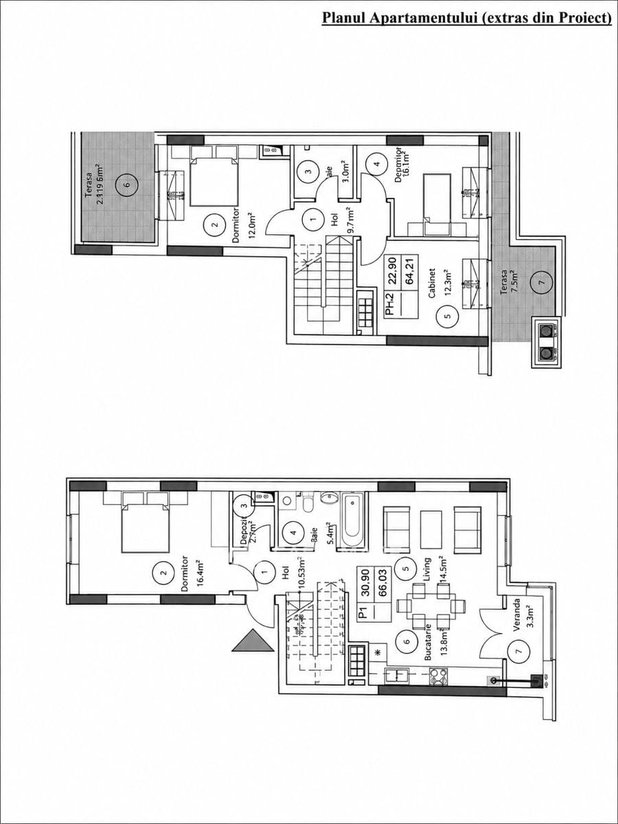 Apartament cu 3 camere, 130 m², Ungheni 3