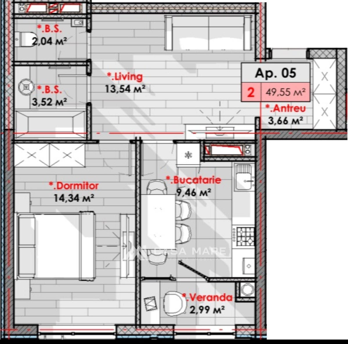 Apartament cu 1 cameră, 50 m², Râșcani, Chișinău 2