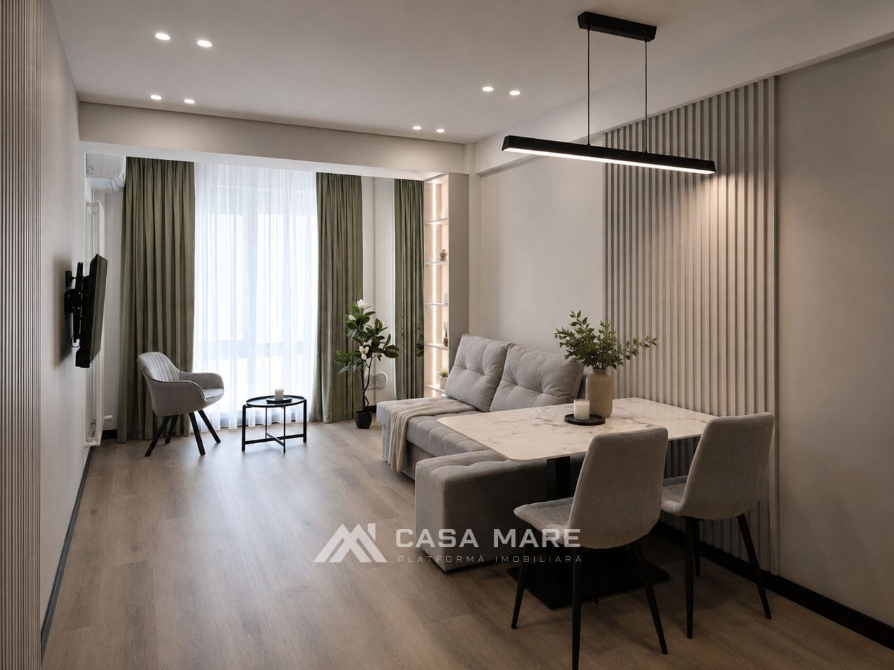 Apartament cu 1 cameră, 56 m², Centru, Chișinău 2