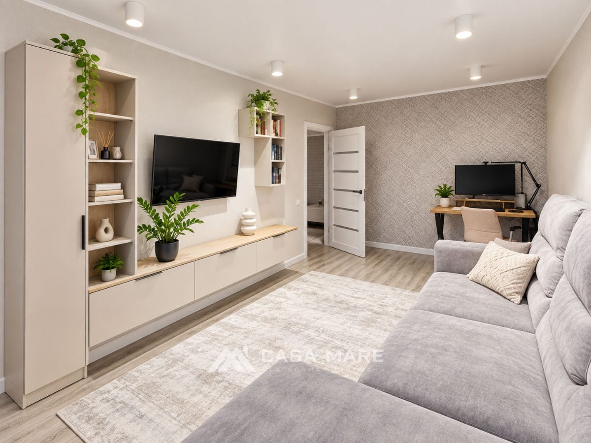 3-комнатная квартира, 84 м², Рышкановка, Кишинёв 2
