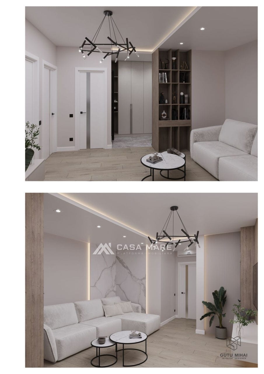 Apartament cu 2 camere, 72 m², Durlești 7