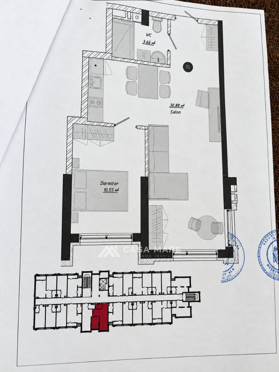 Apartament cu 1 cameră, 45 m², Botanica, Chișinău 3