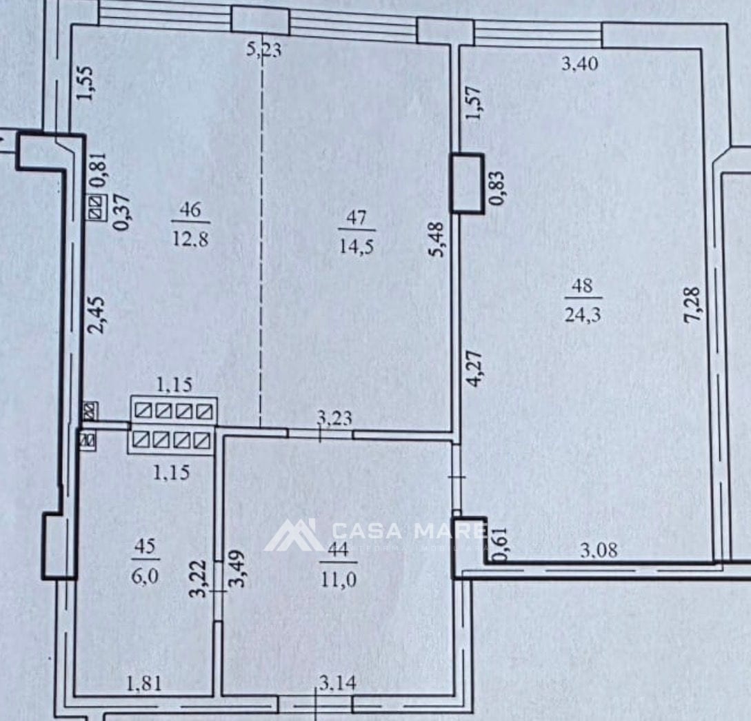 Apartament cu 2 camere, 69 m², Centru, Chișinău 9