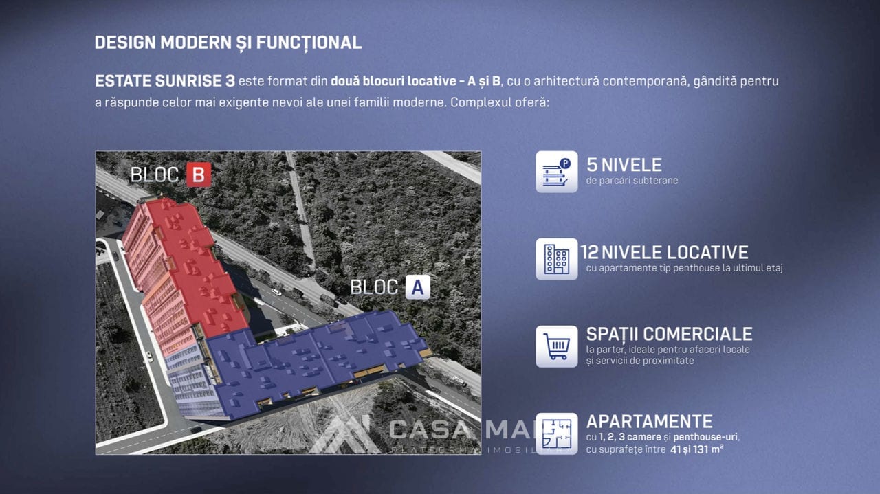 1-комнатная квартира, 45 м², Дурлешты 4