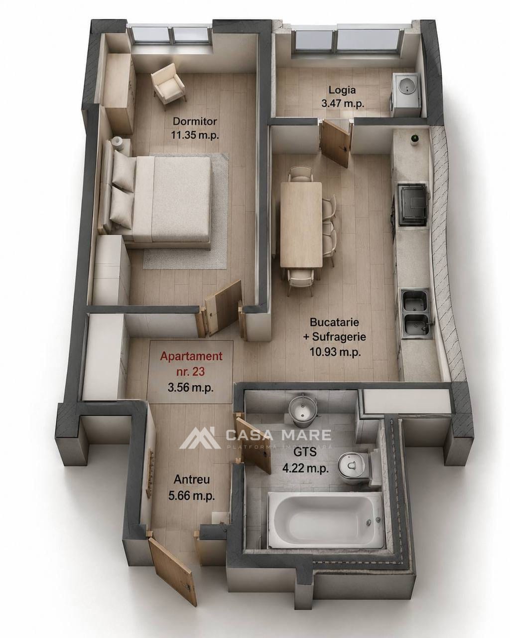 Apartament cu 1 cameră, 35 m², Buiucani, Chișinău 1