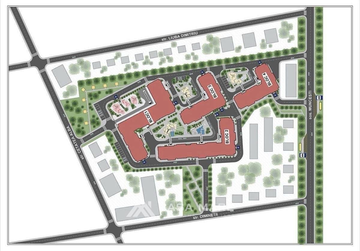 1-комнатная квартира, 39 м², Ботаника, Кишинёв 3