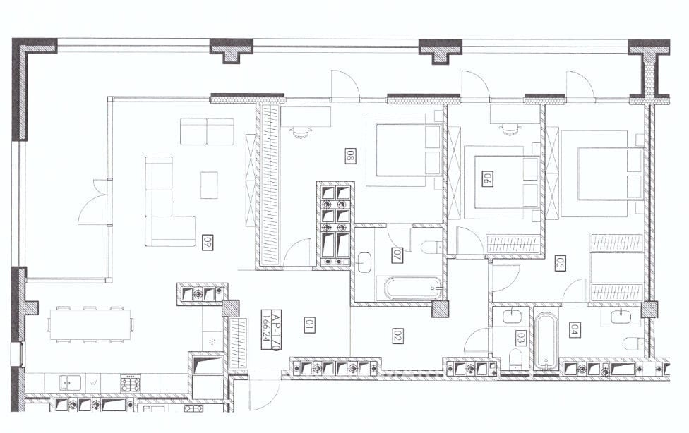 Apartament cu 4 camere, 167 m², Râșcani, Chișinău 2