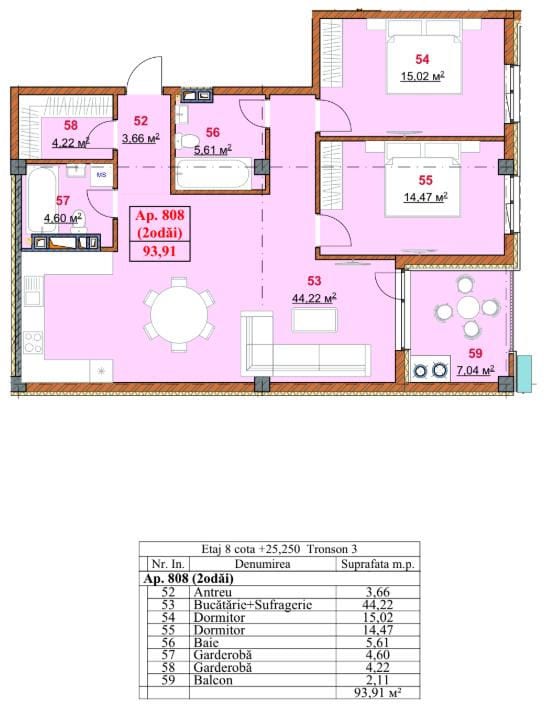 Apartament cu 3 camere, 94 m², Botanica, Chișinău 2