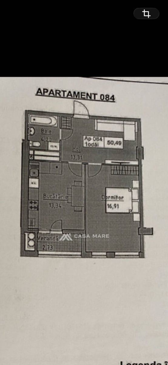 Apartament cu 1 cameră, 51 m², Poșta Veche, Chișinău 3