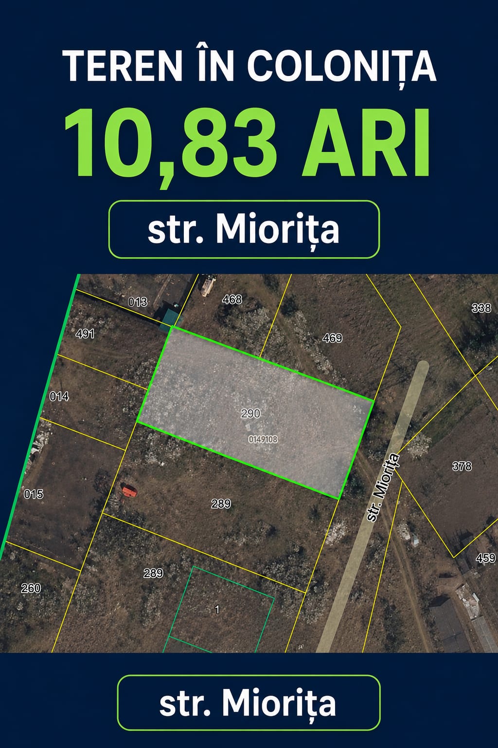 Teren, 10.83 ari, Colonița