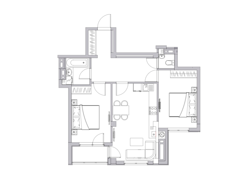 Planimetrie · Apartament · 65.65 m²