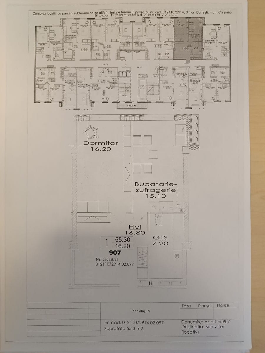 Apartament cu 1 cameră, 55 m², Telecentru, Chișinău